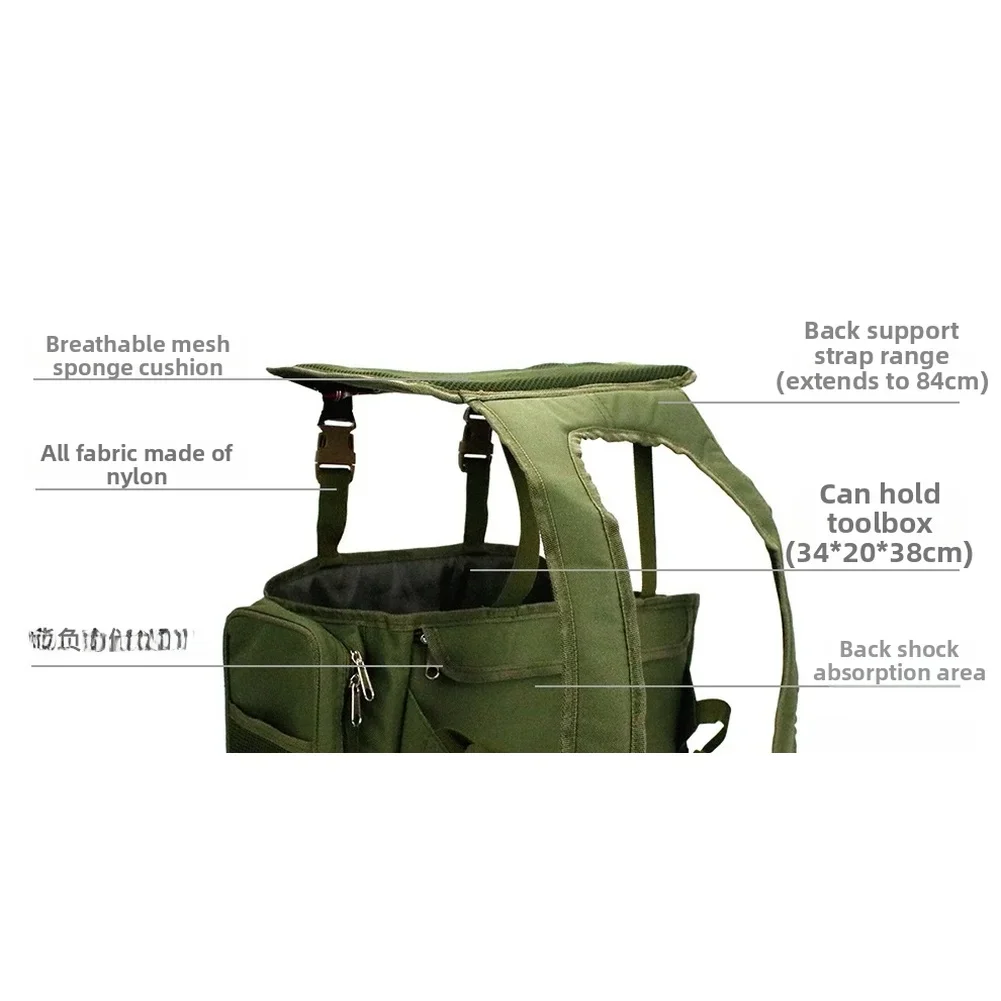 Fishing Backpack - 방수 나일론 원단과 36L 용량의 박스