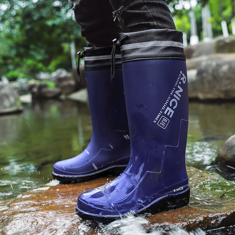 남성용 세련된 야외용 레인슈즈 하이컷 플레인탑 레인부츠 - Fishing Boots 리뷰 및 가격